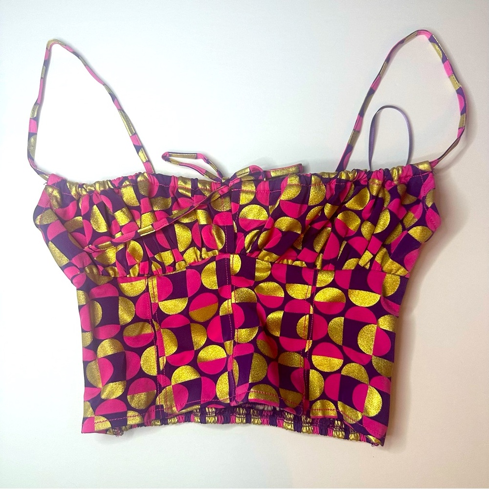 Urban Outfitters Madison Geometric Shape Crop Tank Top Size XS NWT